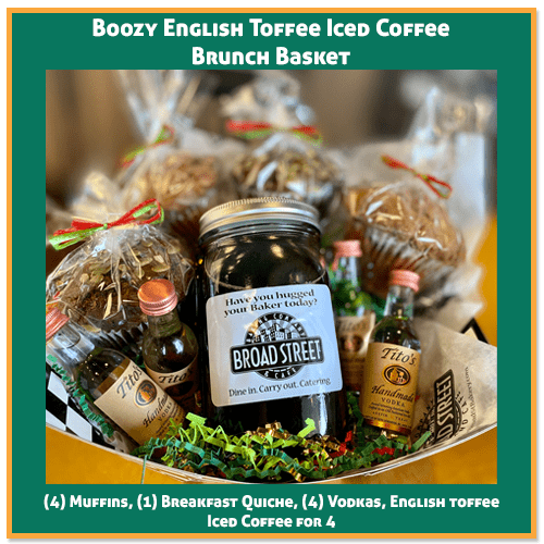 Boozy English Toffee Iced Coffee Basket ~ $56.95